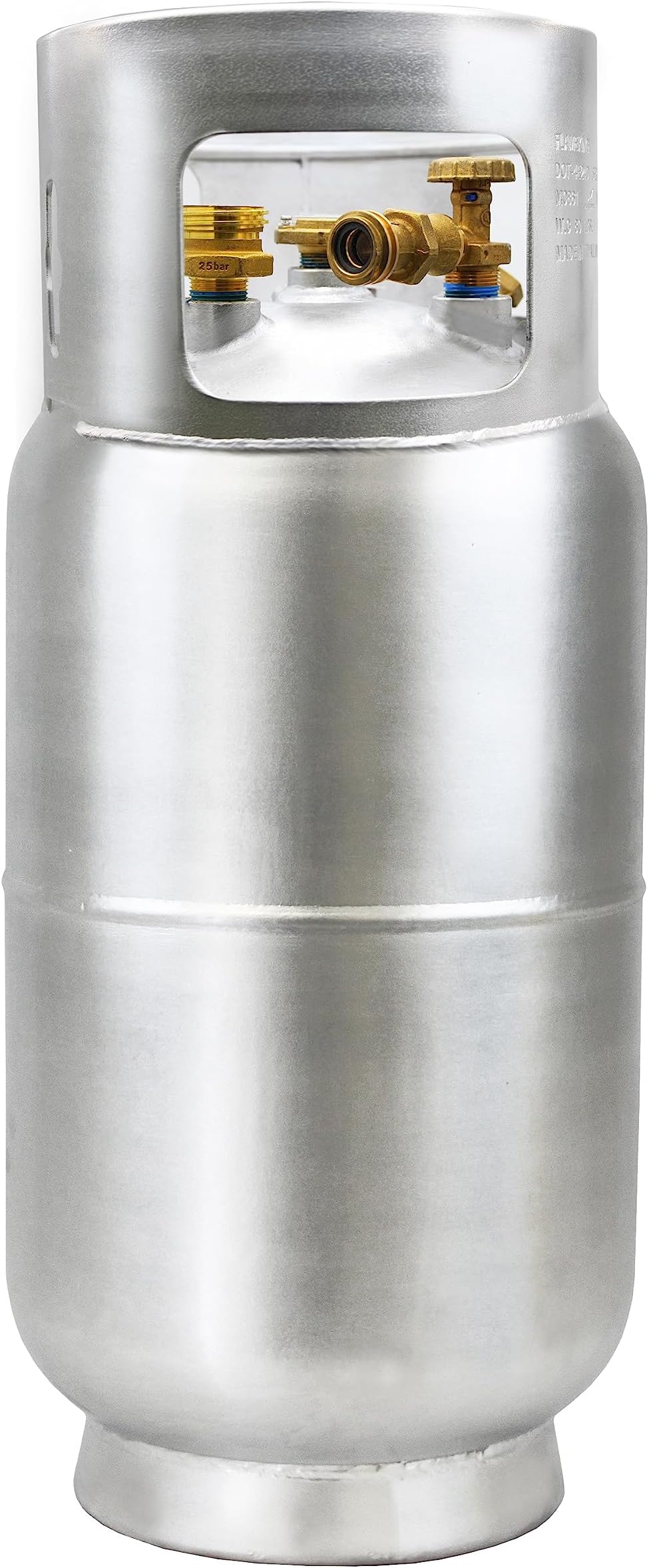 Flame King33.5lb Aluminum Forklift Propane Tank with Gauge, DOT and TC Compliant, Lightweight, Rugged-Designed