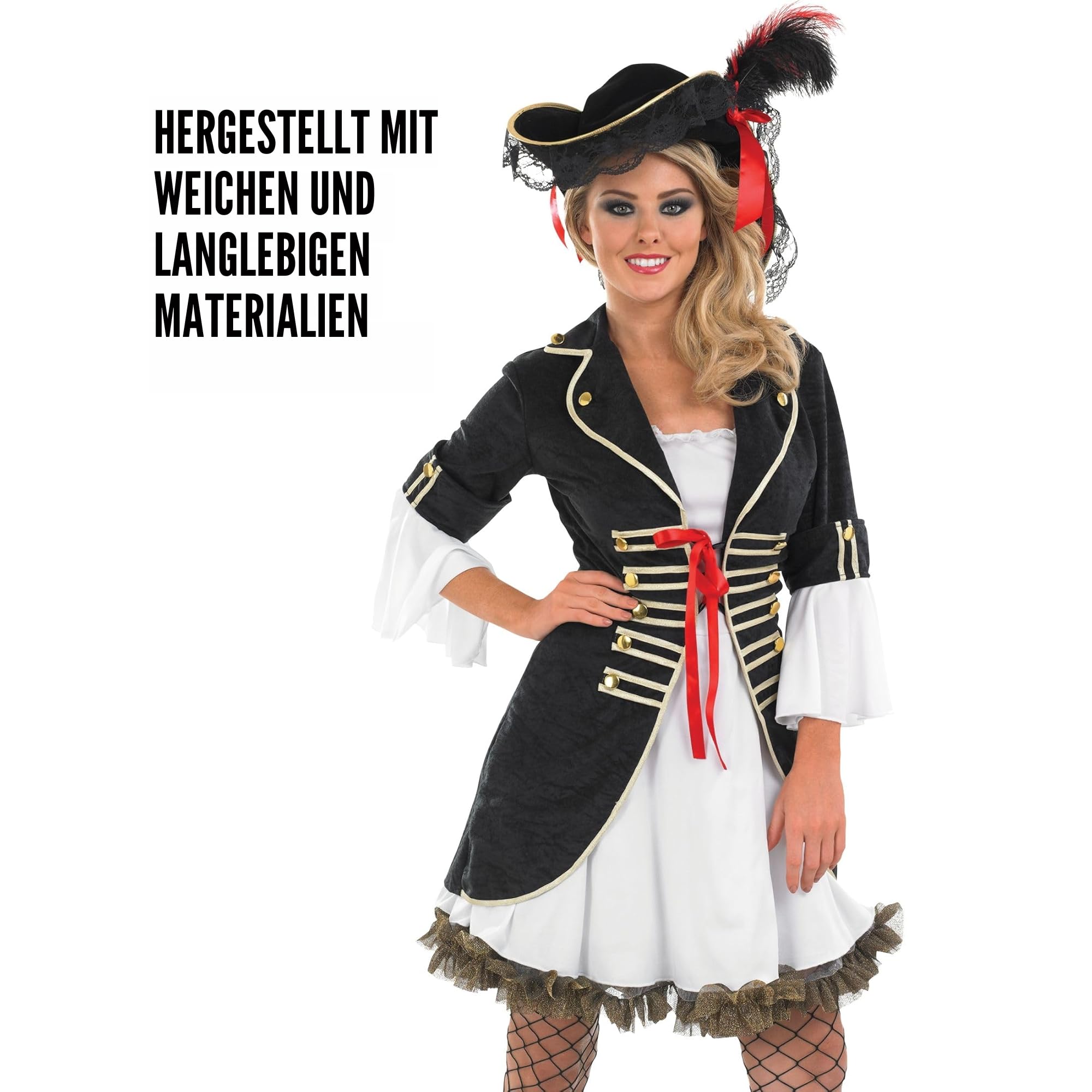 Piratenkostüm Damen Seeräuberbraut Piratin Lumpen-Pirat Damenkostüm