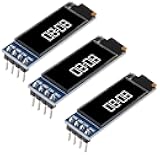 3pcs LCD Display Module 0.91inch IIC I2C OLED Display Modules Screen Driver DC 3.3V-5V for Arduino (White)