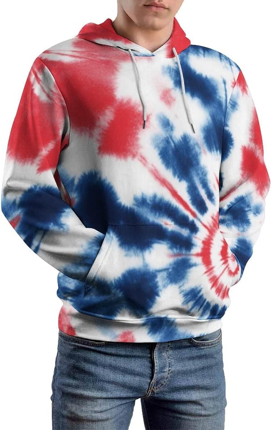 Tie Dye Hoodie Long Sleeve Pullover Sweatshirt for Men Women - Image 2