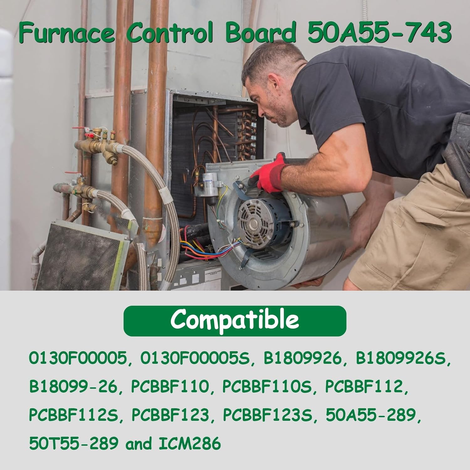 Furnace Control Board 50A55-743,Replacement for Amana/Goodman Furnace Control Circuit Board PCBBF112S,0130F00005S,B18099-26,B1809926S,PCBBF123S,PCBBF110S