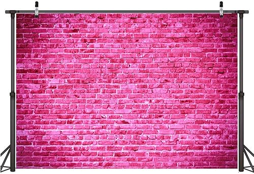 Fondo de pared de ladrillo rosa de 8 x 6 pies, decoración de mesa de cumpleaños, graduación, fiesta, pancarta, fotografía, fondo de niña, joven,
