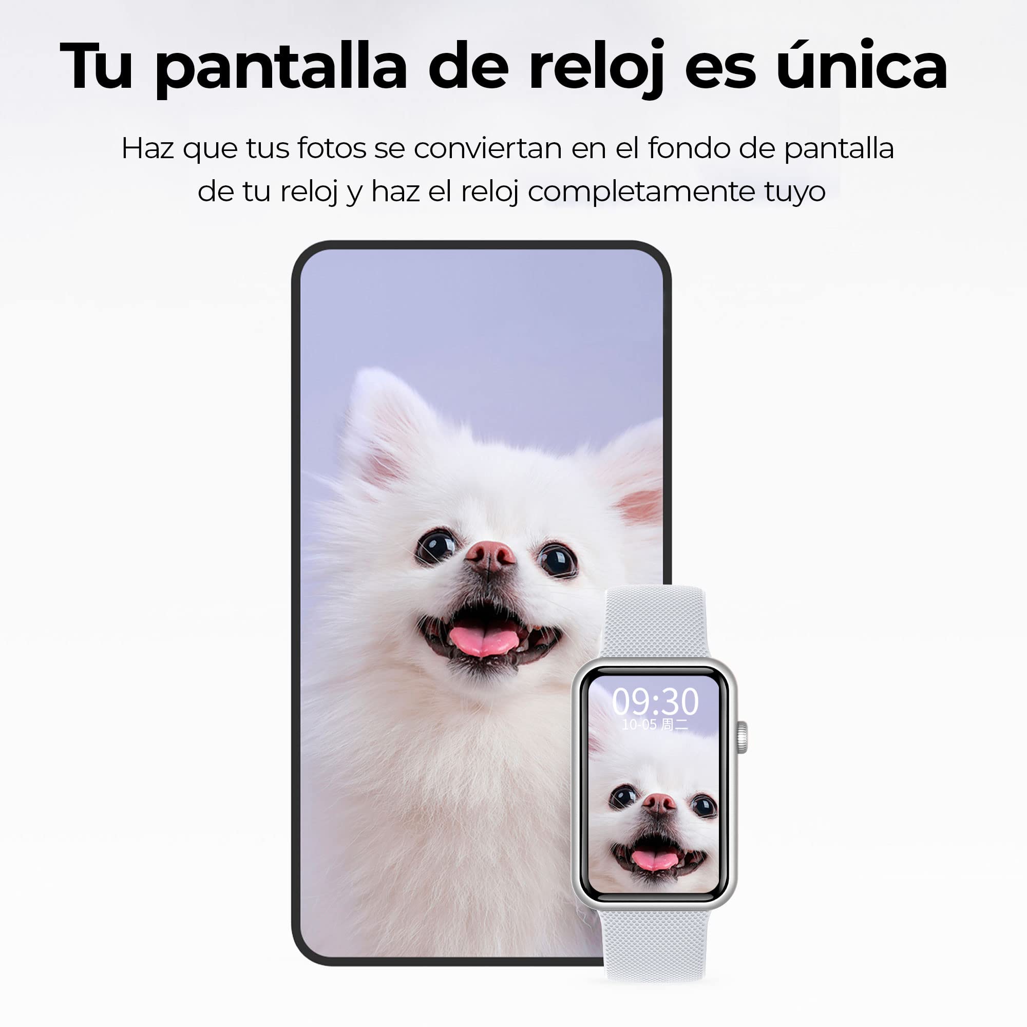 Ksix Tube Reloj Inteligente Hombre y Mujer Multideporte, Smartwatch con Llamadas y Notificaciones, Localizador, Pulsera de Actividad con Podómetro, Pulsómetro y Oxígeno en Sangre. App Propia. Negro
