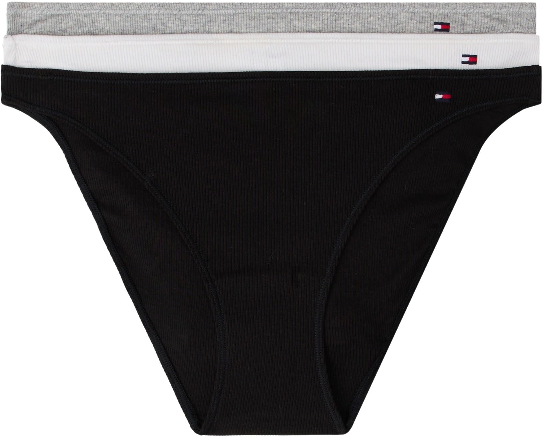 Tommy Hilfiger Damen 3er Pack Slips Bikini Form Dipped aus Baumwolle