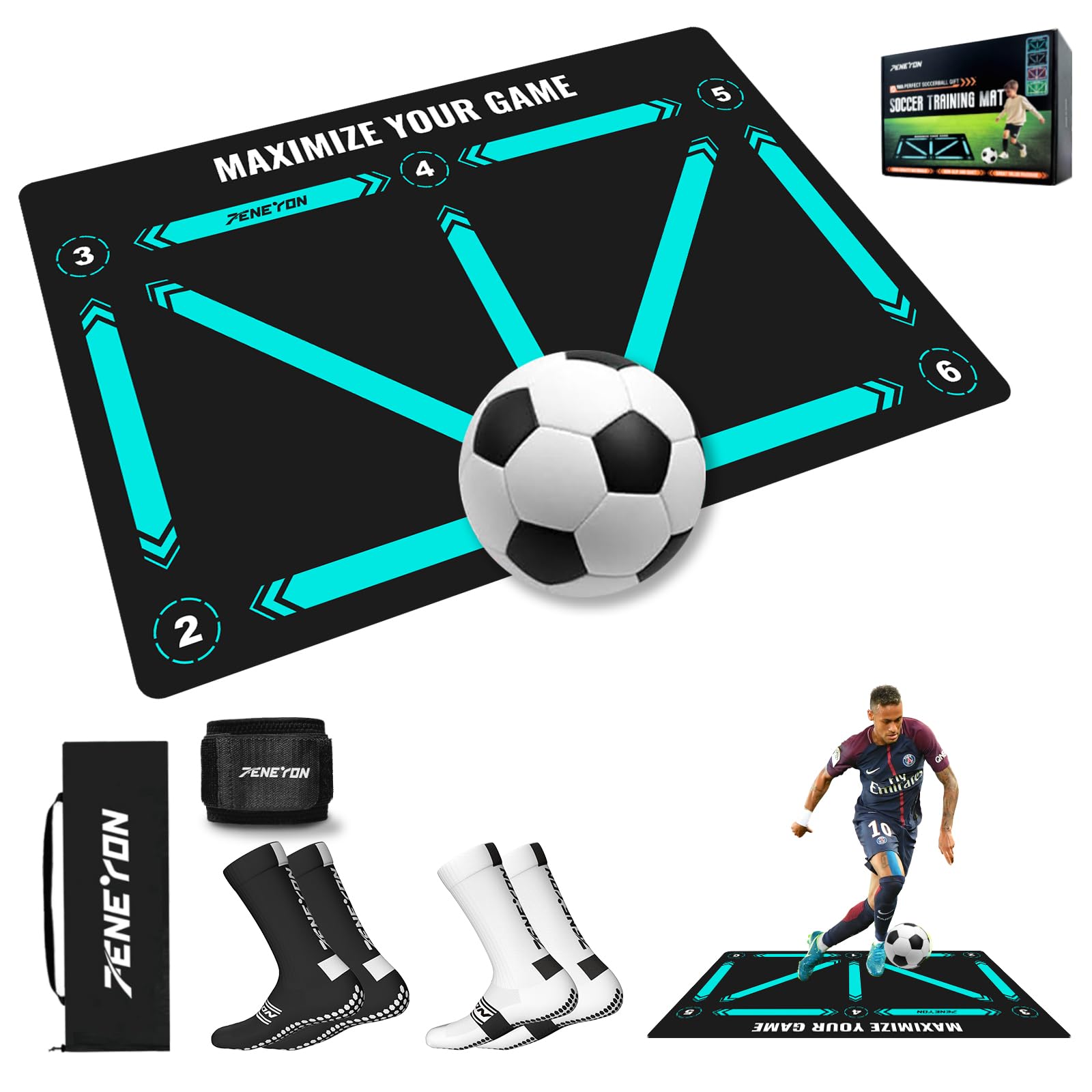 未使用　PENEYON フットボール　サッカートレーニングマットセット Amazon | サッカートレーニングマット。 | peneyon | エクササイズマット