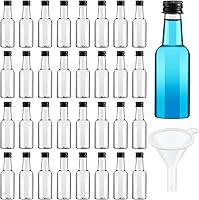 Vista 12 de Tessco 100 Piezas Botellas Pequeñas de Licor de Plástico Mini Botella de Aderezo para Ensalada Navidad Pequeños Chupitos de Alcohol con Tapa Vino