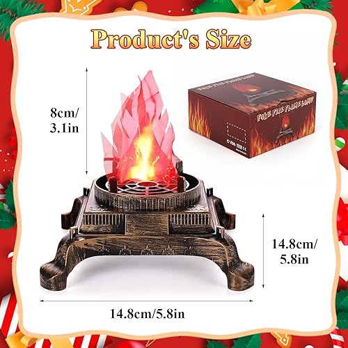 Miniatura 6 de LiveGo Luz LED 3D con efecto de llamas de fuego falsas, luz de llama artificial LED de 110 V, lámpara de llama parpadeante realista, lámpara