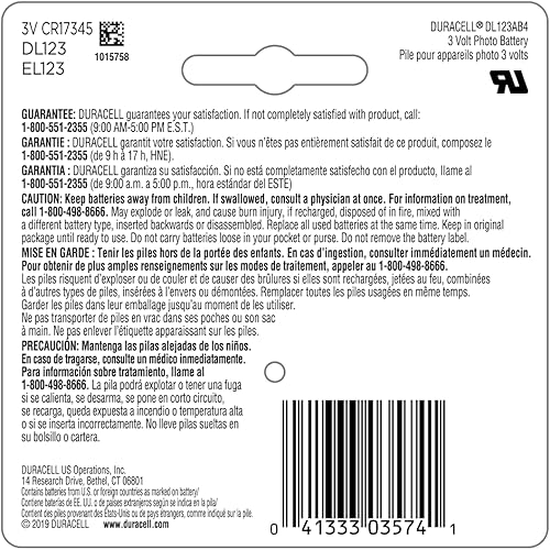 Vista 2 de Duracell - Pilas de litio 123 de alta potencia