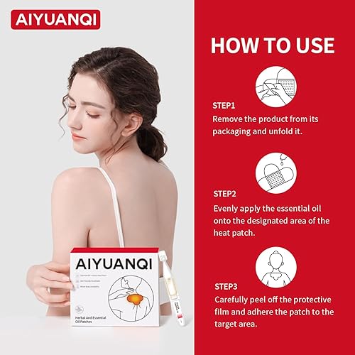 Miniatura 5 de Parches térmicos a base de hierbas, parches adhesivos de artemisa con aceite esencial, almohadilla portátil de terapia de calor para todo el cuerpo,