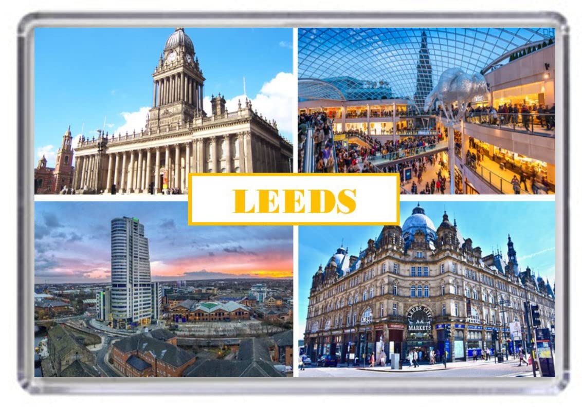 Leeds England United Kingdom Souvenir Acrylic Fridge Magnet (Standard: 70x45mm)
