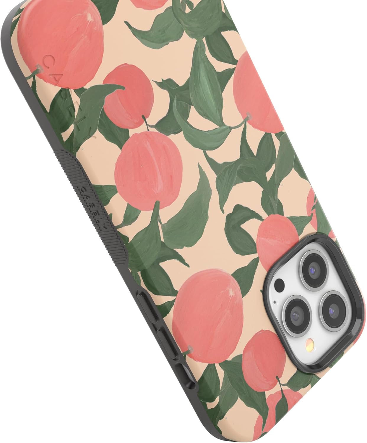 Casely iPhone 13 Pro Case | Feeling Peachy | Blush Vines | Bold Protective Design | Compatible with MagSafe