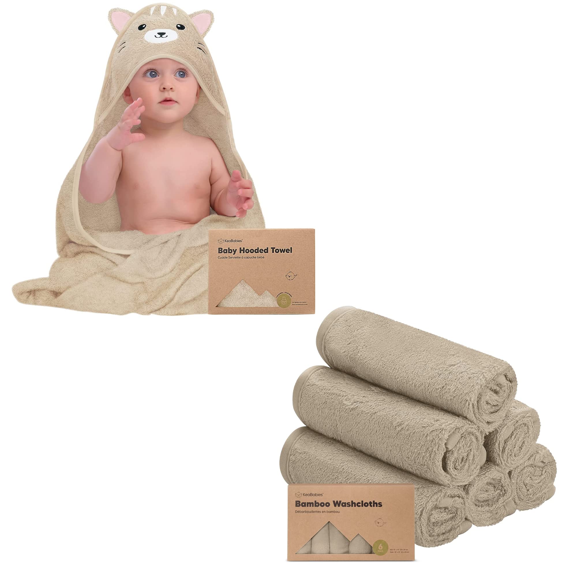 Soft Baby Washcloths – Value Pack of Multi-Colored Towels for Daily Use (Set of 6) main image 0