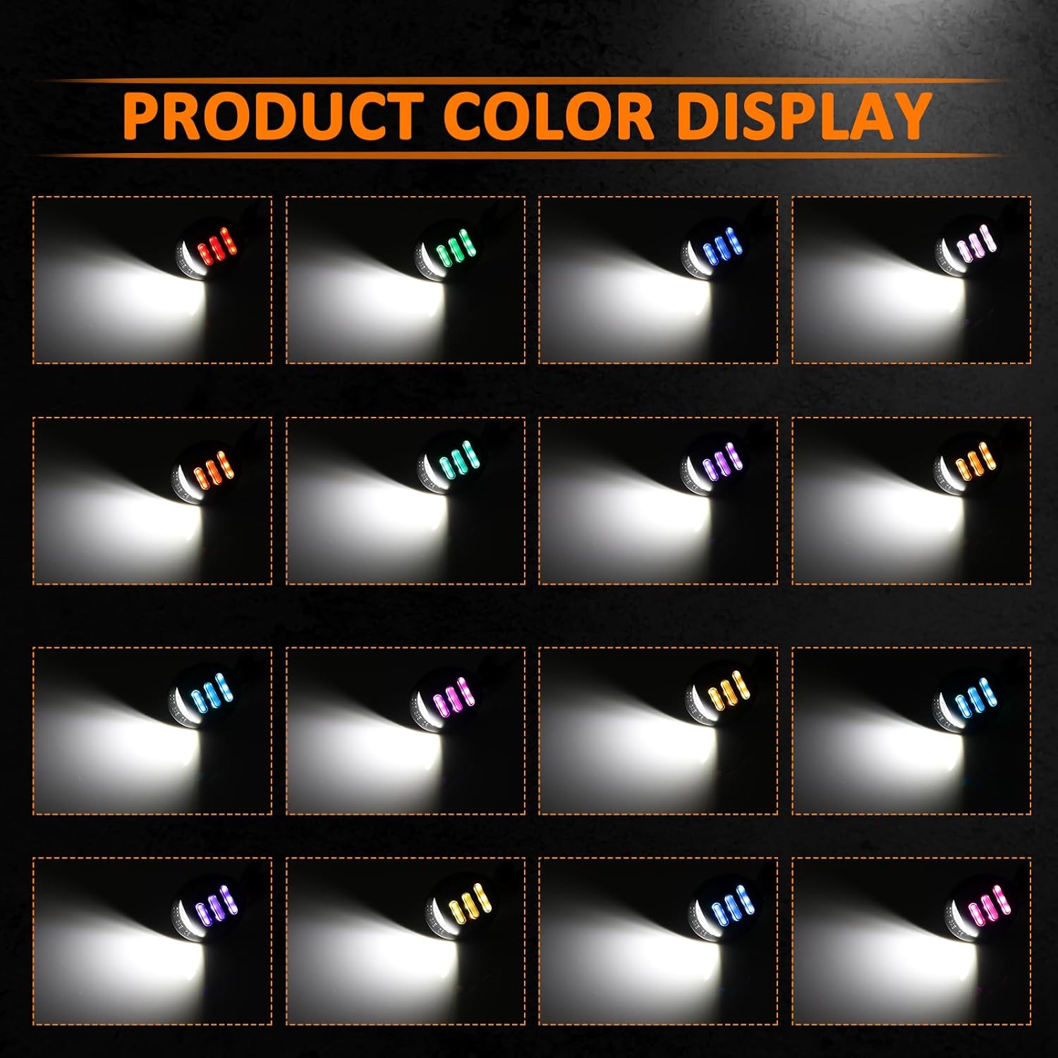Bestview RGB LED License Plate Lights Tag Lamp Assembly Compatible with Ford F150 F250 F350 F450 F550 Superduty Explorer Ranger Expedition Excursion Bronco
