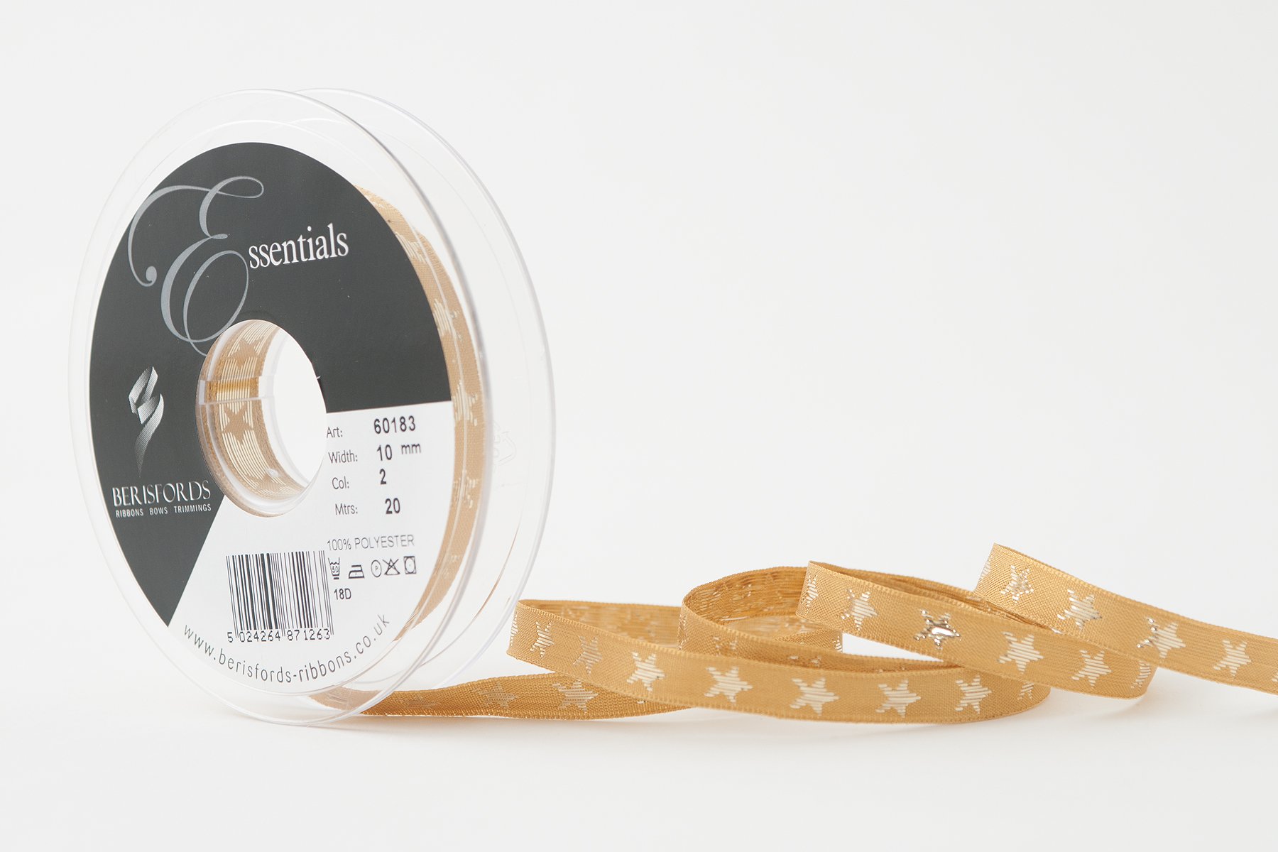 Berisfords Gold/Gold Galaxy Ribbon (Value Roll)