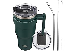 Ozark Trail 40 Oz Tumbler with Handle, 2 Straws & 2 Lids...