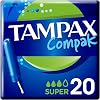 20 Pieces with Tampax Compak Super Bumper Applicator