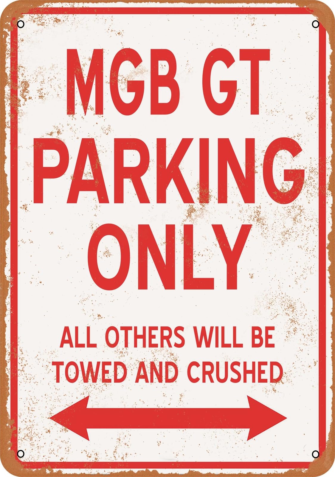 Metal Sign - MGB GT PARKING ONLY - Vintage Look home decor