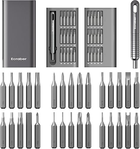 Miniatura 11 de Juego de mini destornilladores de precisión 51 en 1, kit de herramientas de reparación magnético portátil para teléfono, computadora, reloj, laptop,