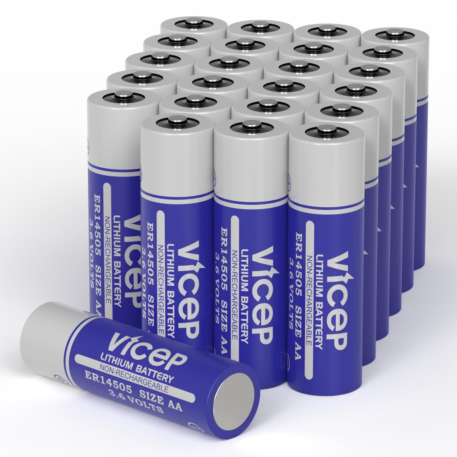 Lot de 24 Piles Lithium ER14505 AA 3,6V Li-SOCL₂ 2700mAh