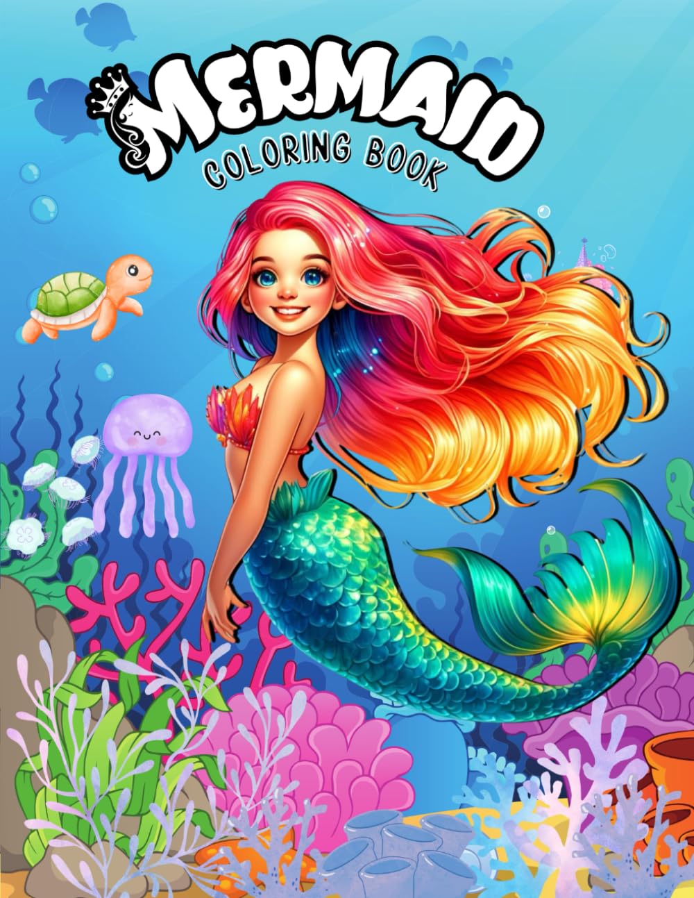 Mermaid Coloring Book for Kids 4 - 9 years old