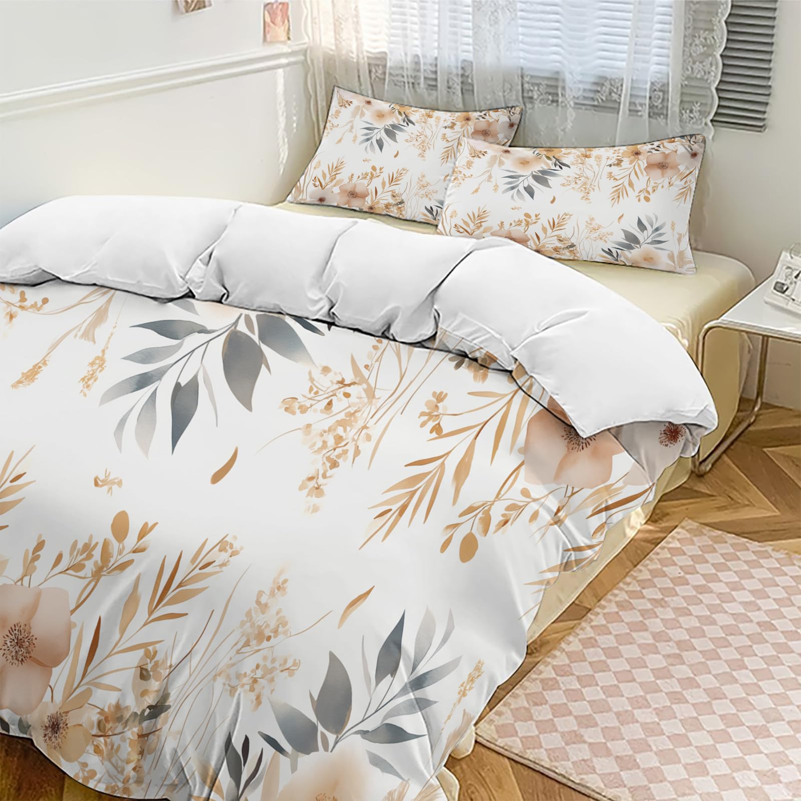 Housse de couette queen size imprimée avec finitions de haute qualité