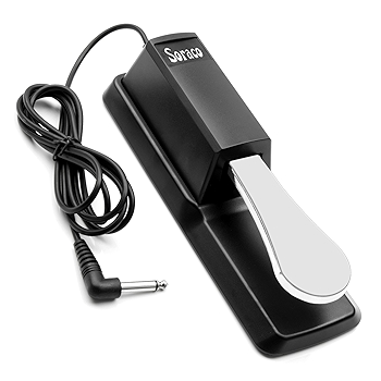 Sustain Pedal for Electronic Keyboards with Polarity Switch