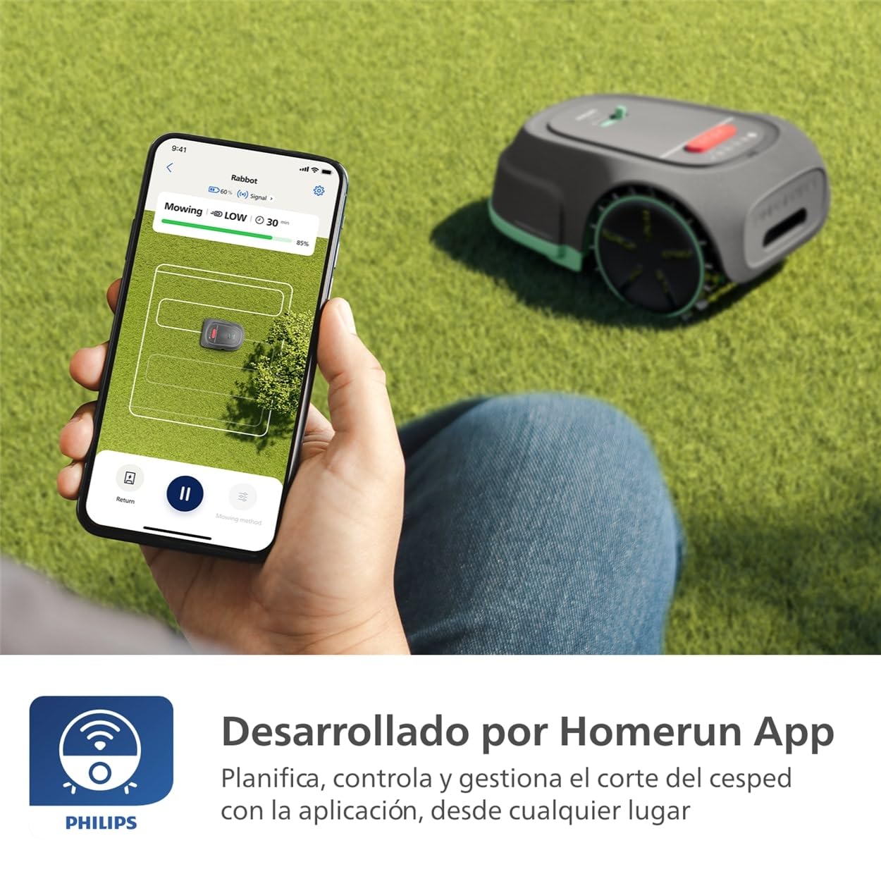 Accesorio para Robot cortacésped Philips con tecnología GardenCare – Cable delimitador de 100 m, Compatible con la Serie 3000, Resistente y de Larga duración (RSL0010/01)
