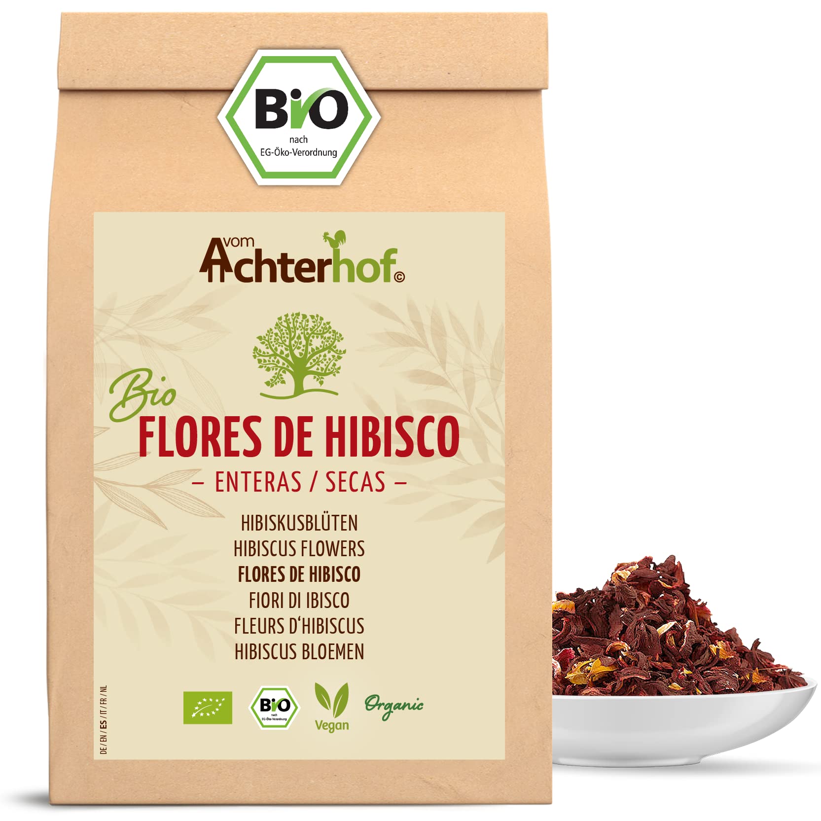 Orgánicas Flores de Hibisco Secas Enteras 1000g Té de Hibisco Aromático