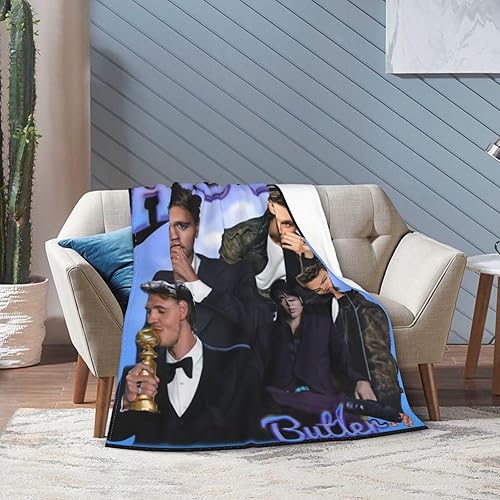 Miniatura 6 de CAIENSO Manta de franela de mayordomo de actor Austin, cálida, suave y acogedora para cama, sofá, camping, viajes, regalo para todas las estaciones,