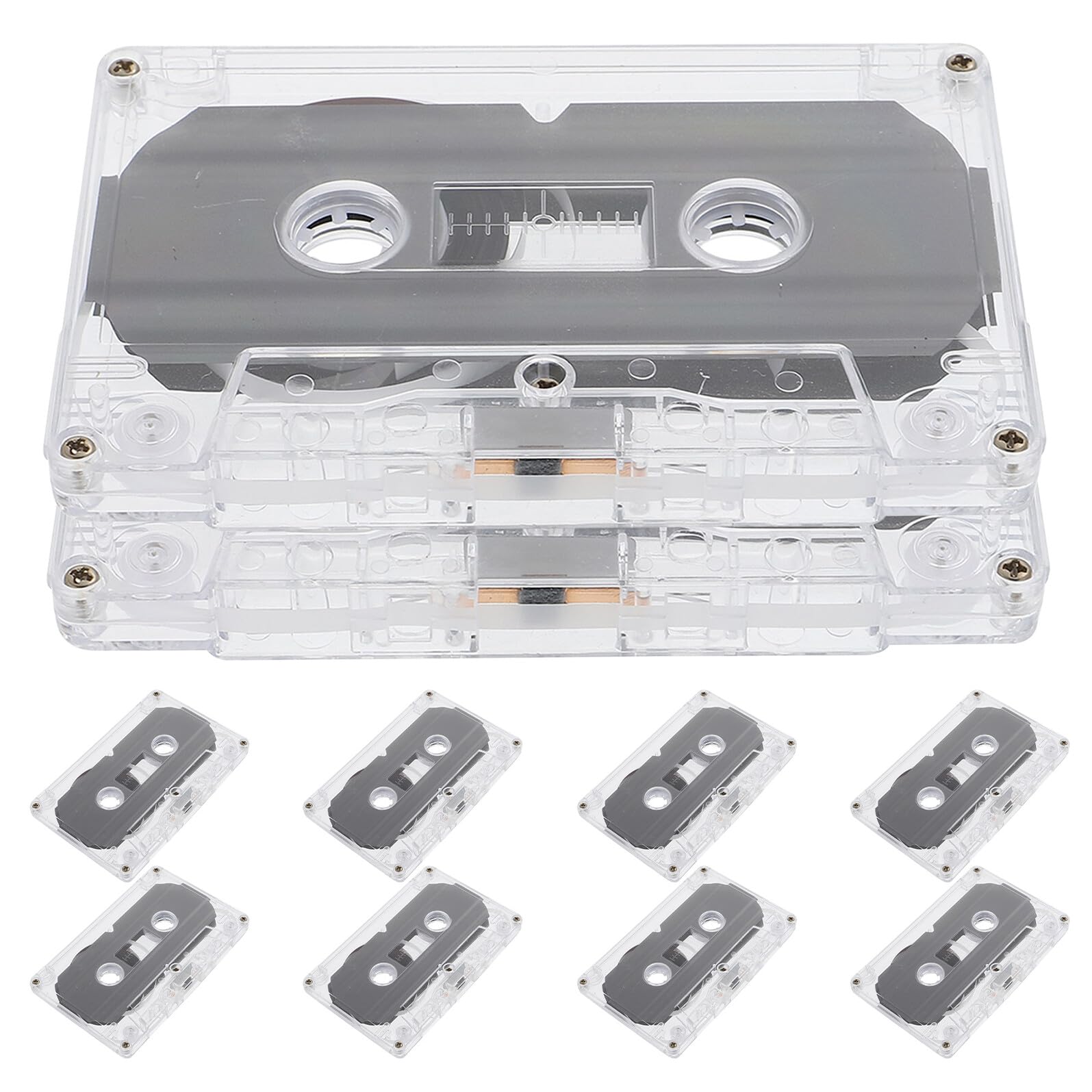 Cintas de audio grabables transparentes de 30 minutos con carcasa resistente Uonlytech 8