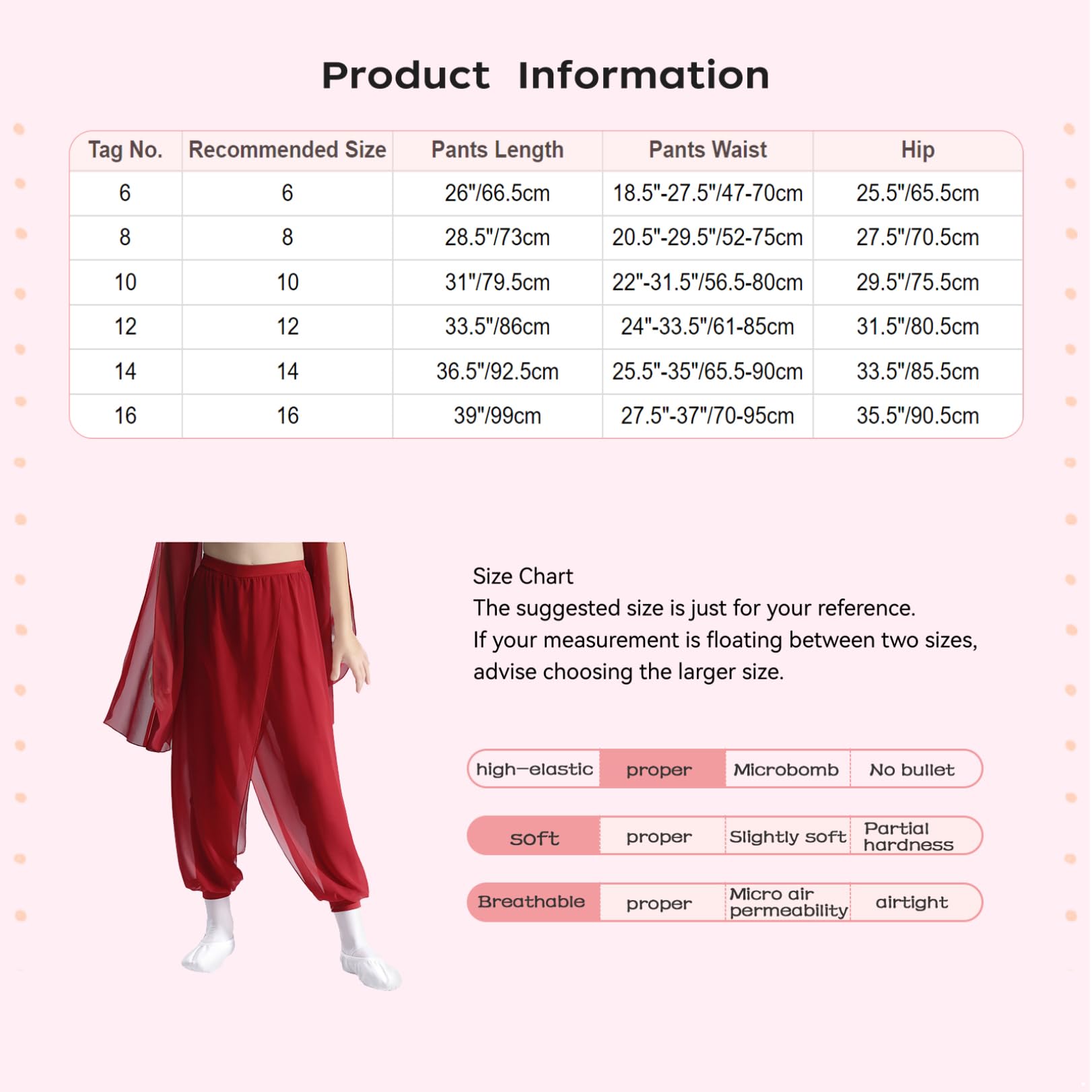 JEATHA Pantalones De Baile De Gasa para Niñas Pantalones Bombachos Harén Leggings De Ballet para Danza Moderna