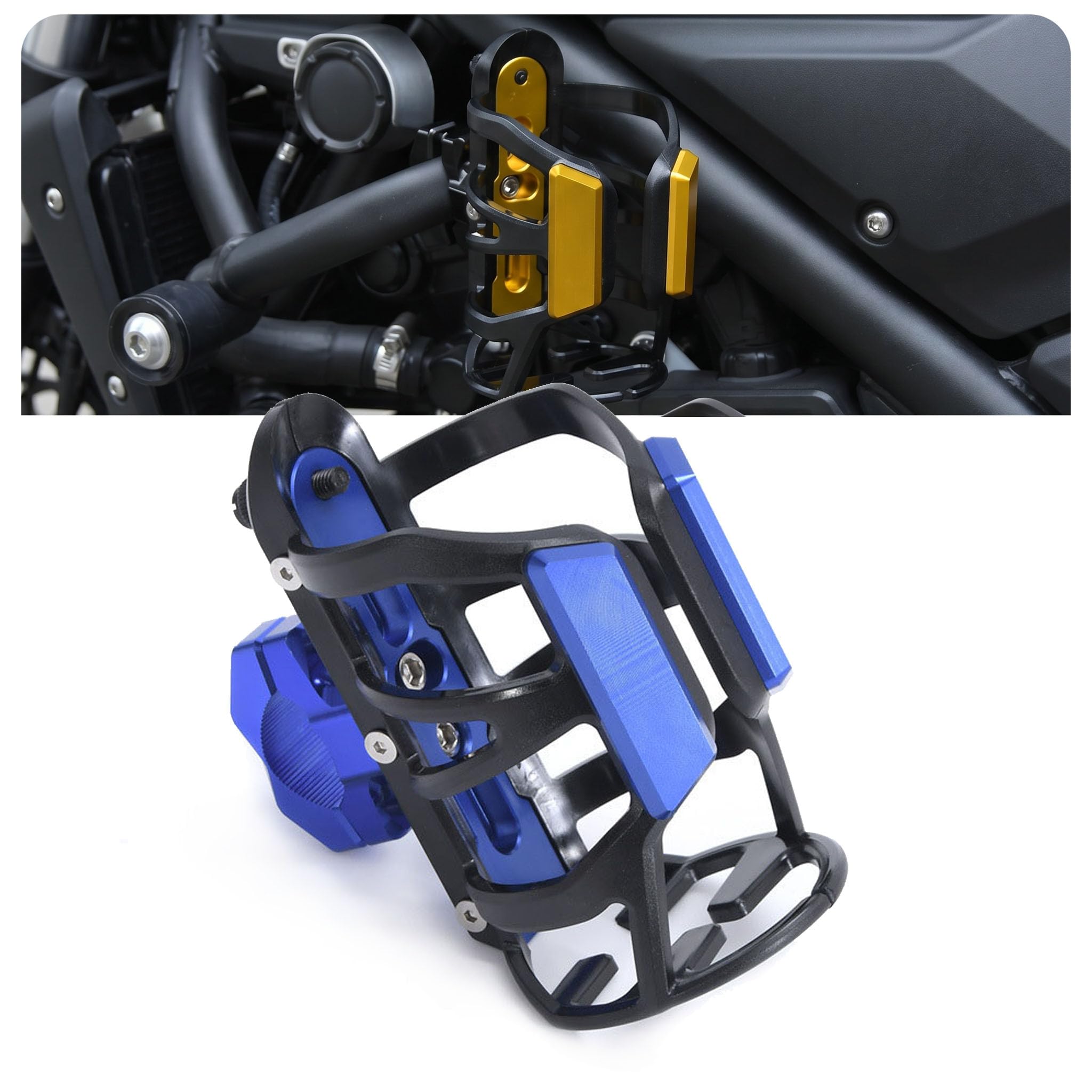 Porte bouteille moto Triumph Bonneville pour boire au guidon