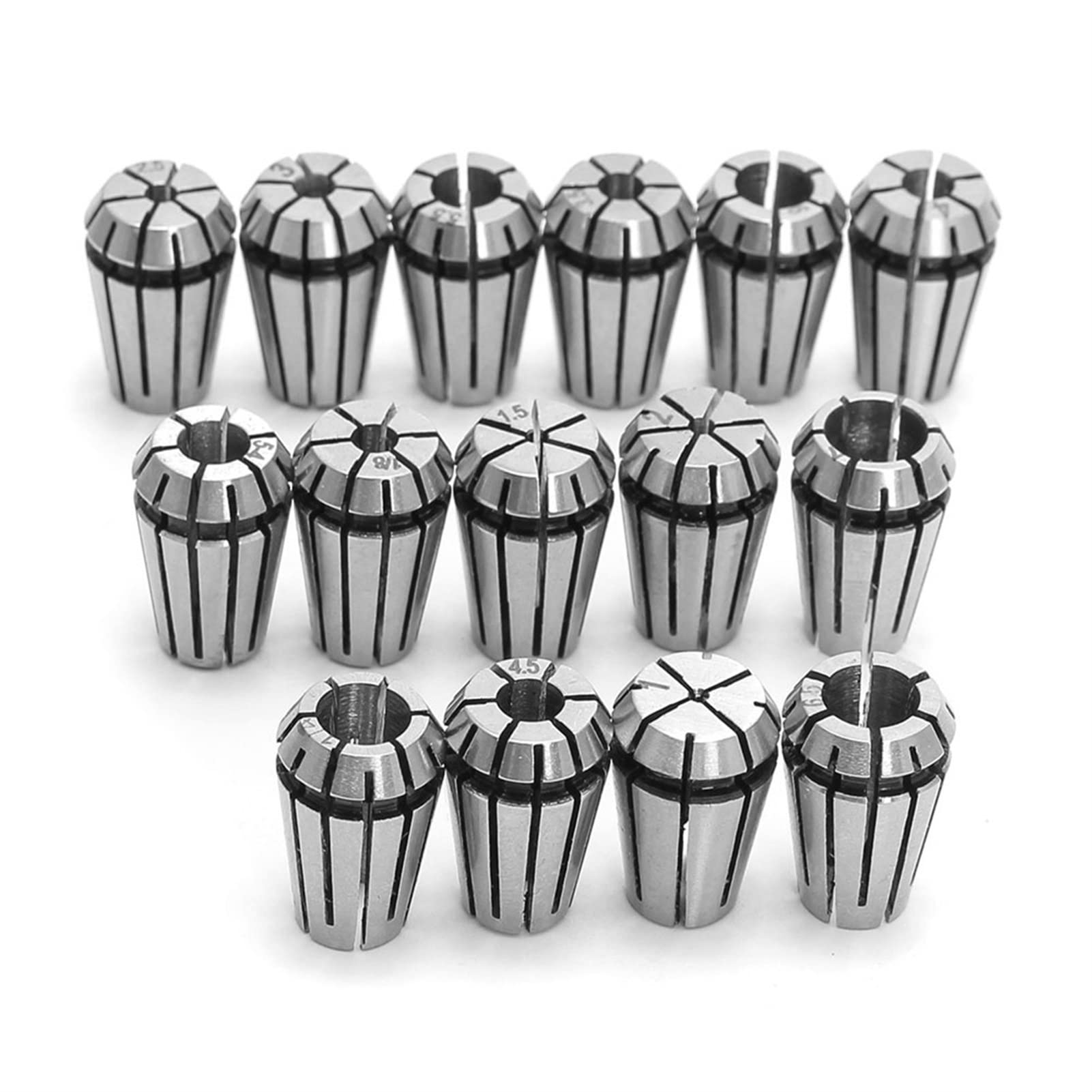 Uchwyt tokarski, 15 sztuk ER11 1-7mm Zestaw Collet CNC. Uchwyt narzędzi do narzędzia tokarki frezarskiej