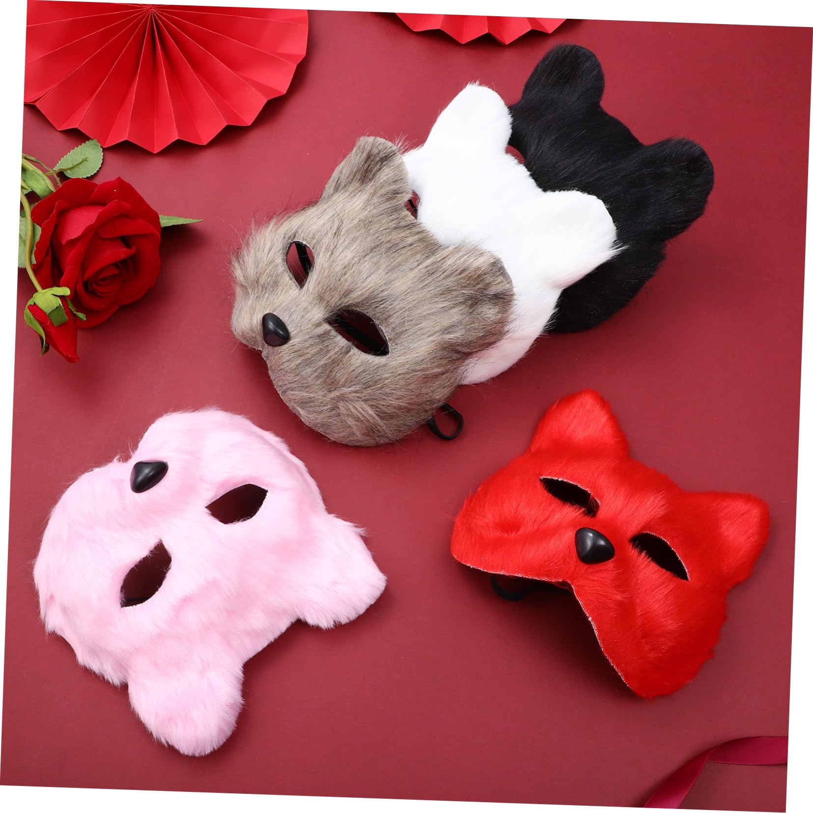 5pezzi Maschera Fox Per Masquerade e Per Halloween e Decorazioni Festive