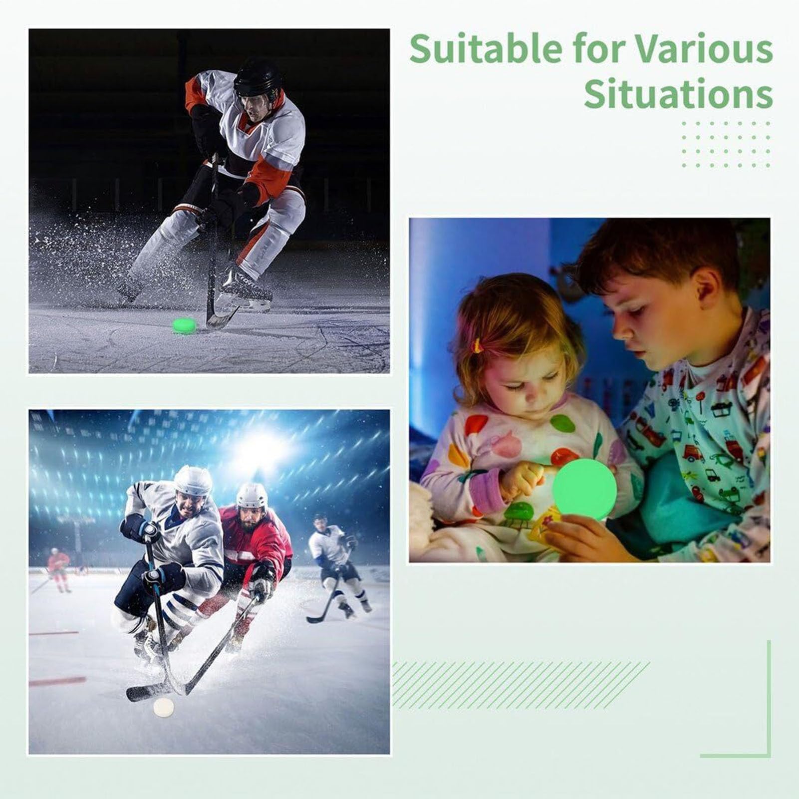 Générique Hockey Puck - PVC 9x9x3cm Practice Ice Ball | Street Hockey Balls with Durable, Smooth, Indoor Outdoor Training | Roller Hòcĸey, Kids, Adults