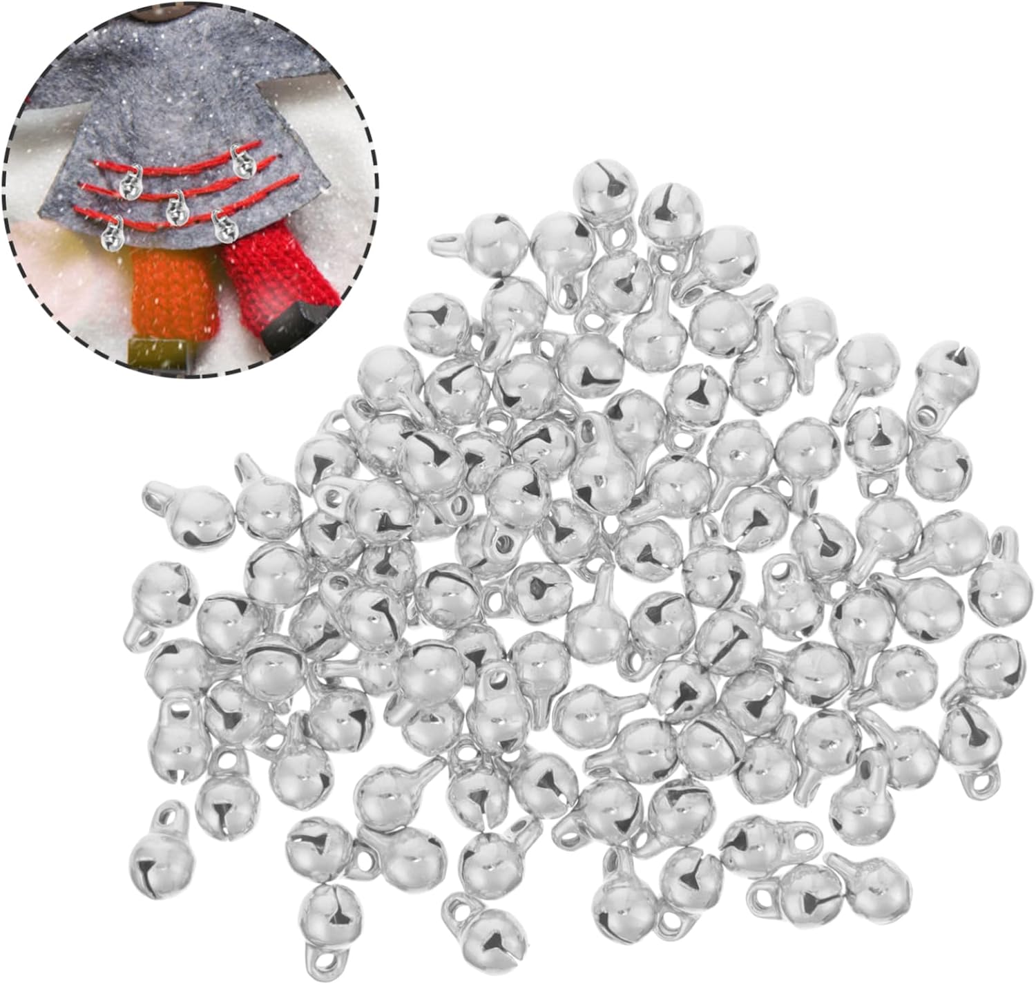 100pcs Mini Bell Bells for Crafts Metal Bells Pendant Bracelet Charms Wind Chimes Bell Girl Craft Bell Wind Chime Bells Charms Crafting Bells Bell Pendants Small Bell