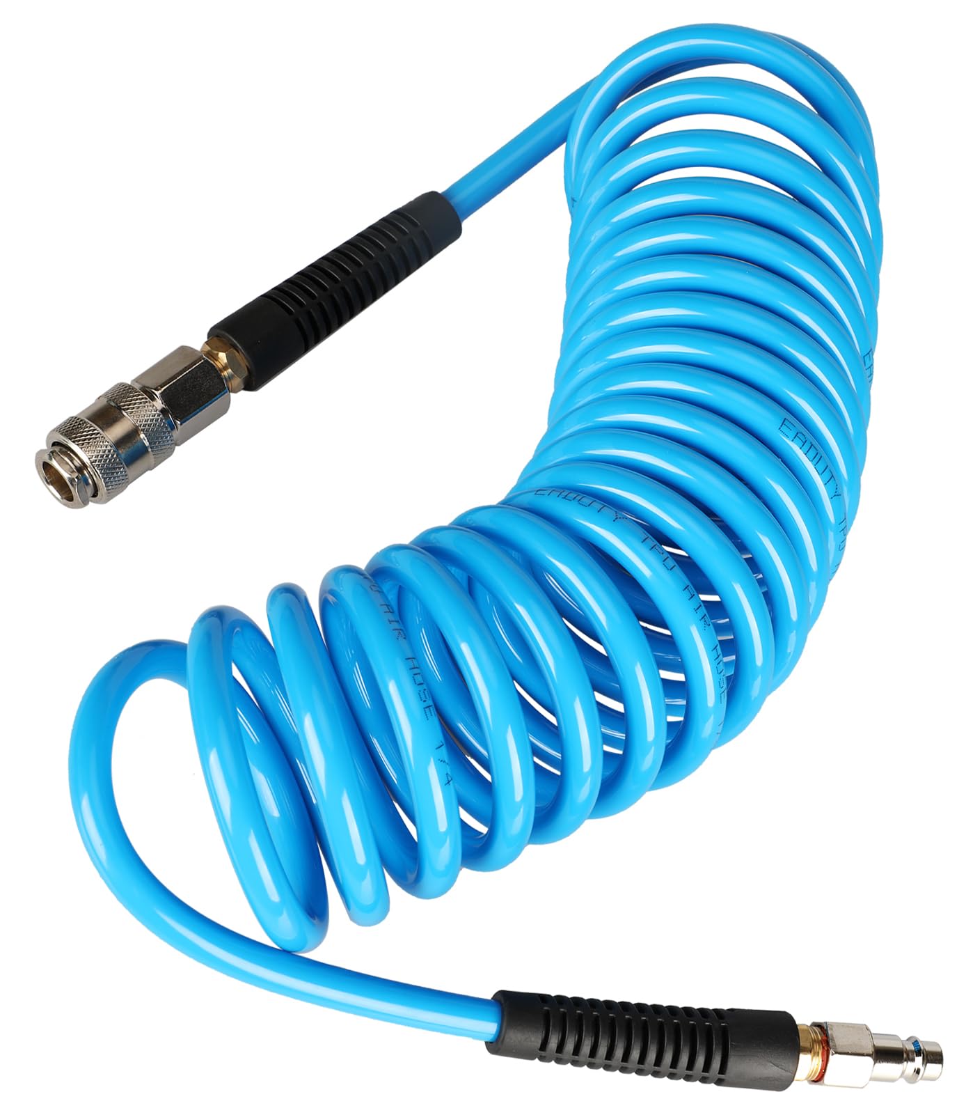 EADUTY Air Compressor Hose, Heavy Duty Polyurethane Recoil Air Hose 1/4" I.D by 5 M Length