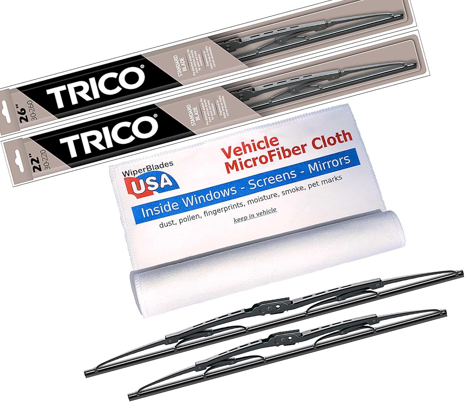 WiperBladesUSA Wiper Set compatible with Ram ProMaster 3500 2023 (Set of 2) Wiper Blades