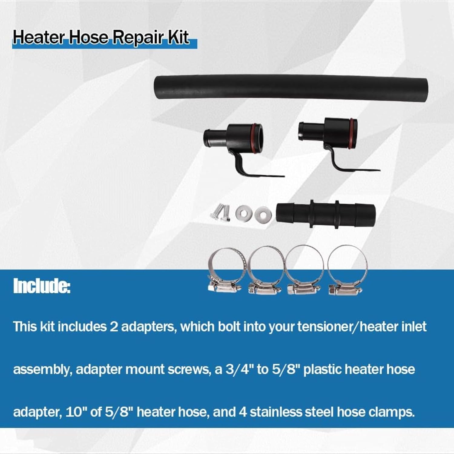 Heater Hose Repair Kit Fits for 3.8L V6 Camaro Firebird 1995-2002 with Adapter Hose