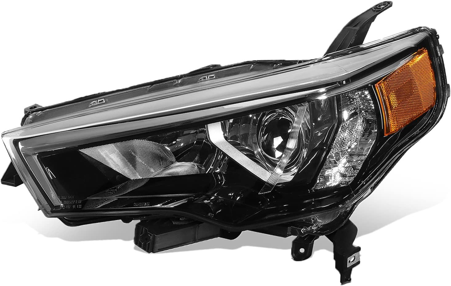 Auto Dynasty Factory Style Projector Headlight Lamp Compatible with Toyota 4Runner 2014-2020, Driver Left Side, Chrome Housing Amber Corner