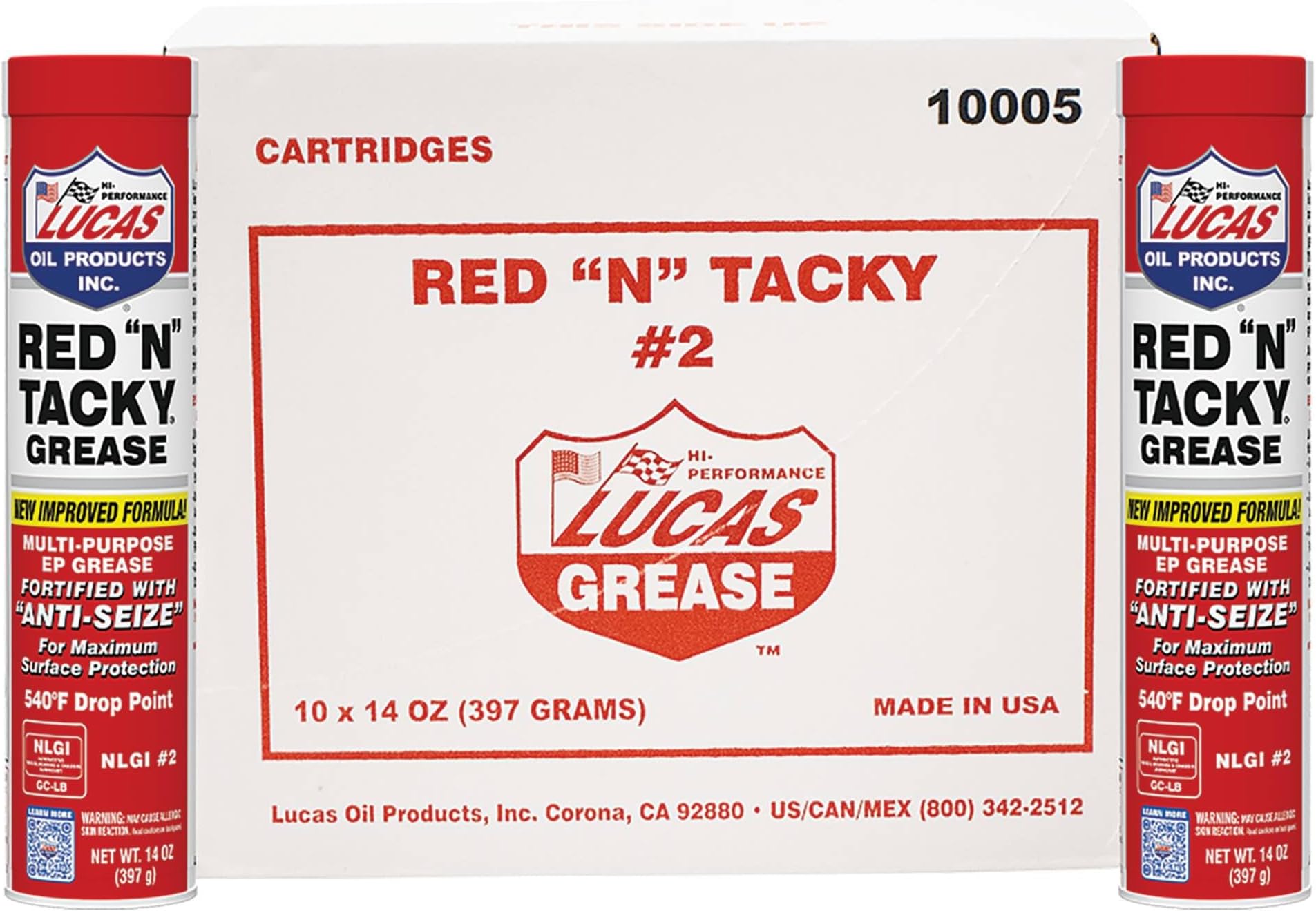 Stens Lucas Oil Red N Tacky Grease, (10 Pack)