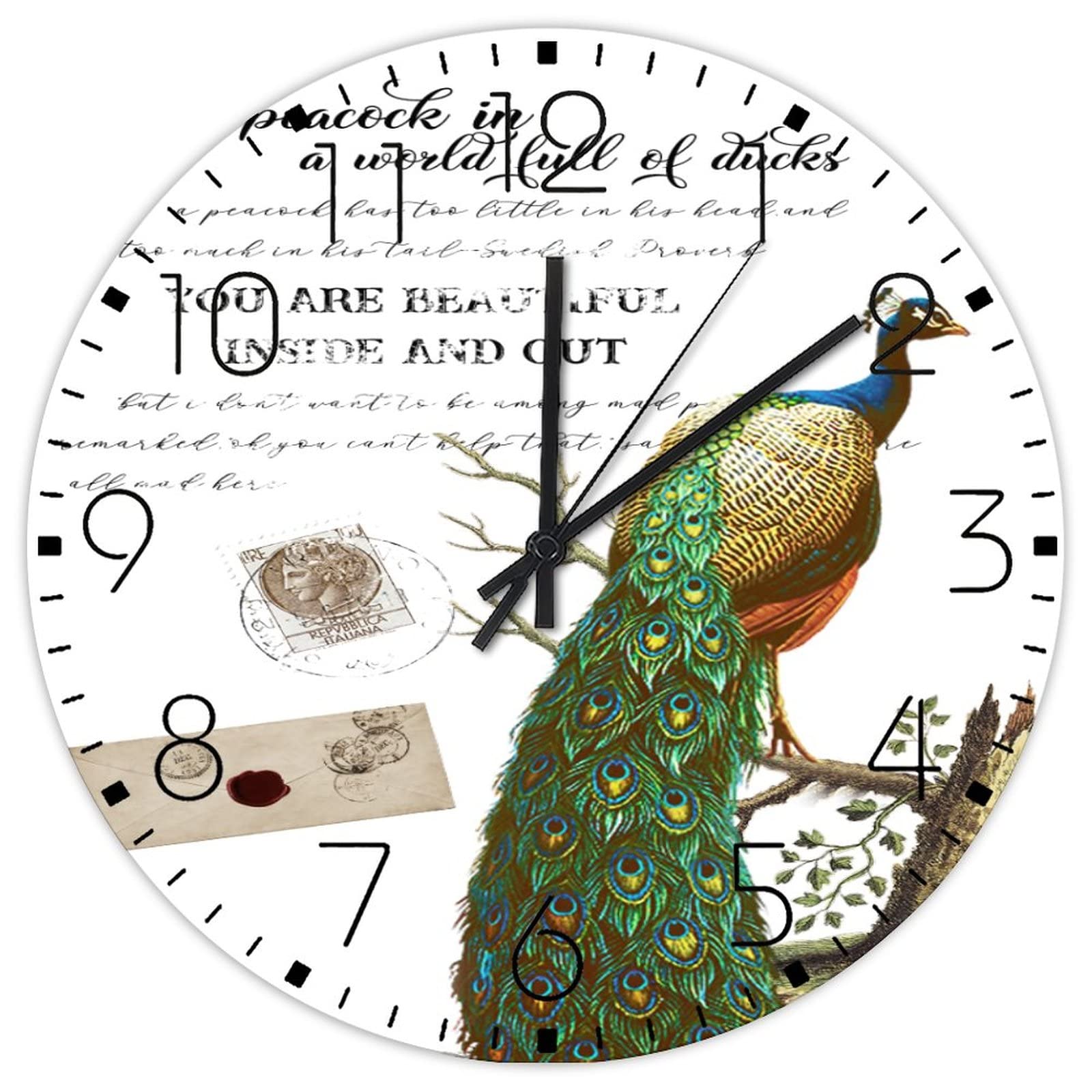 Horloge murale en bois décorative pour personnaliser une salle à manger vintage