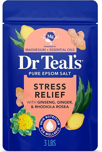 Dr Teal's Epsom Salt Magnesium Soak, Stress Relief with Essential