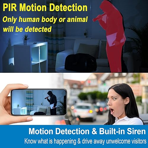 Miniatura 8 de W-A2 - Cámara de seguridad 2K con tarjeta SD de 64 GB y almacenamiento en la nube, duración de la batería de 100 días, visión nocturna a color,