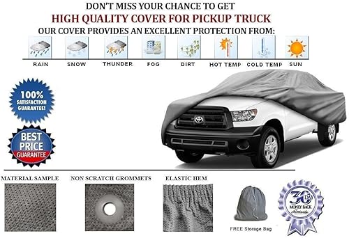Miniatura 2 de SBU Cubierta de camión de 3 capas para todo tipo de clima, compatible con Toyota Tundra Double CAB Pickup modelos años 2004-2006, protección
