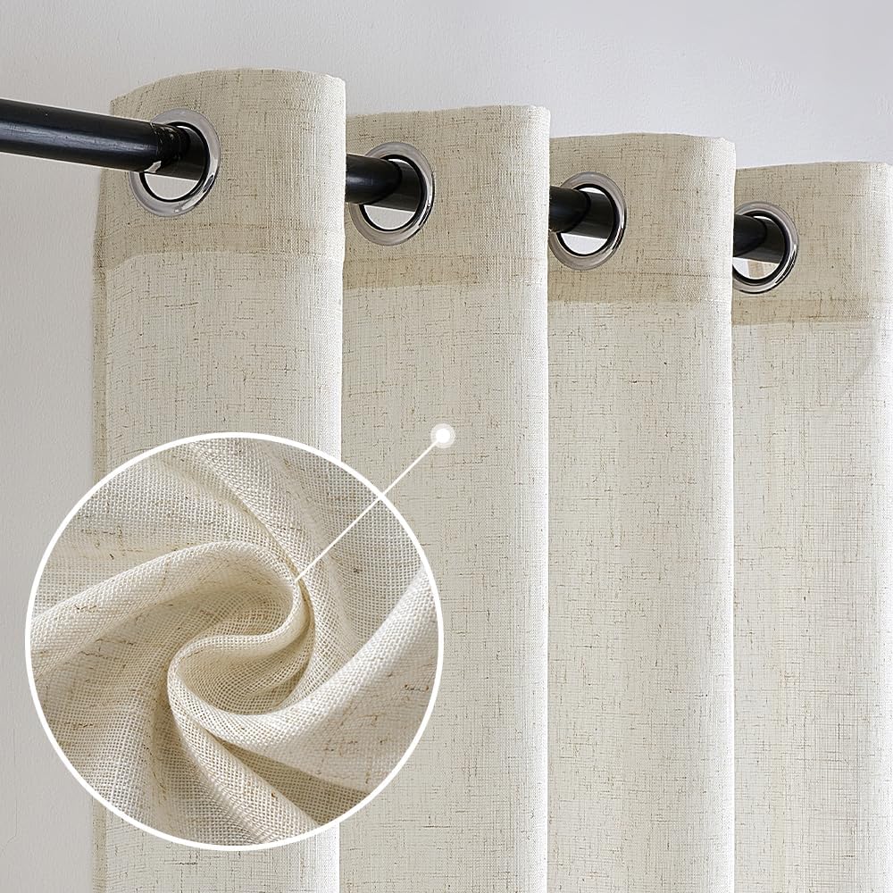 Tende Oscuranti Hillcrest In Misto Lino - 2 Pannelli 101x213cm, Isolamento Termico E Acustico - Foto 1