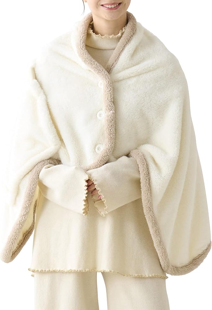 ホワイト フリース ポンチョ フード付き SHIPS KIDS:フード フリース マント｜ SHIPS 公式サイト