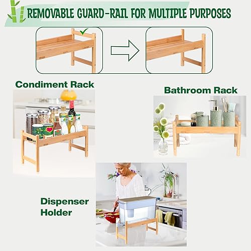 Miniatura 5 de ZPirates Soporte dispensador de agua, soporte para dispensadores de bebidas, jarras para encimeras, soportes de limonada, fiestas, bambú natural