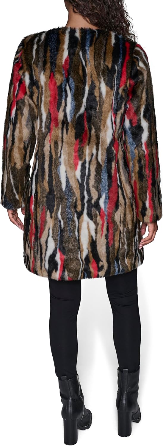 KARL LAGERFELD Women's Faux Fur Coat - Image 4