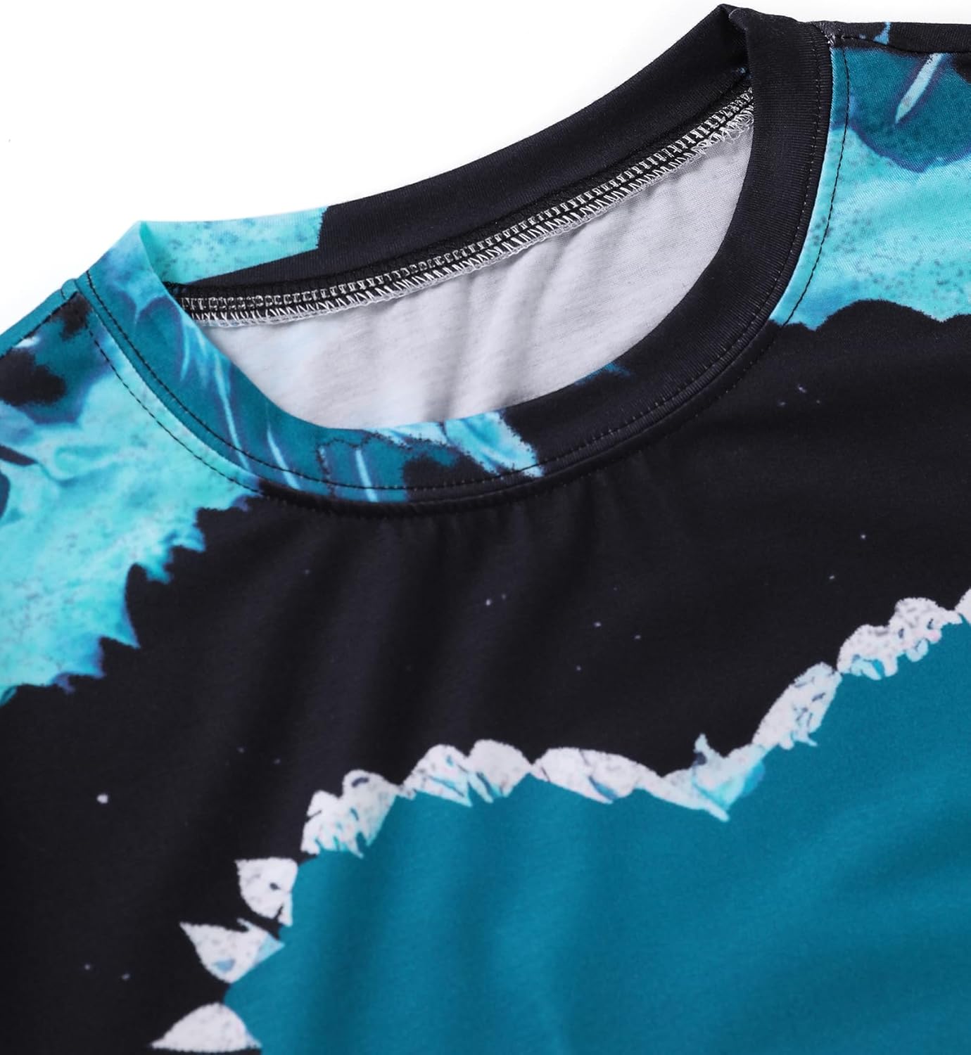 Remidoo Women's Tie Dye Short Sleeve Tee Crewneck Summer T Shirt Multicolor - Image 4